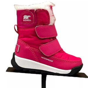 Sorel Whitney Toddler Girl's Slip-on Winter-Snow Boots 5 Cactus Pink Warm & Cozy
